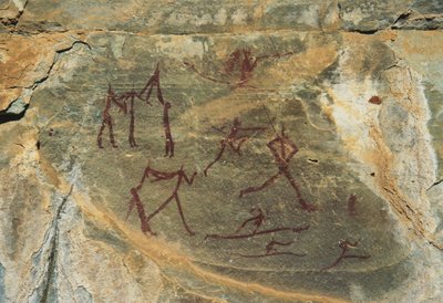 Pintura de rocha do bosquímano de Unknown